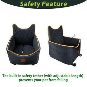 Urgown dog seat includes internal safety belt for secure restraint.