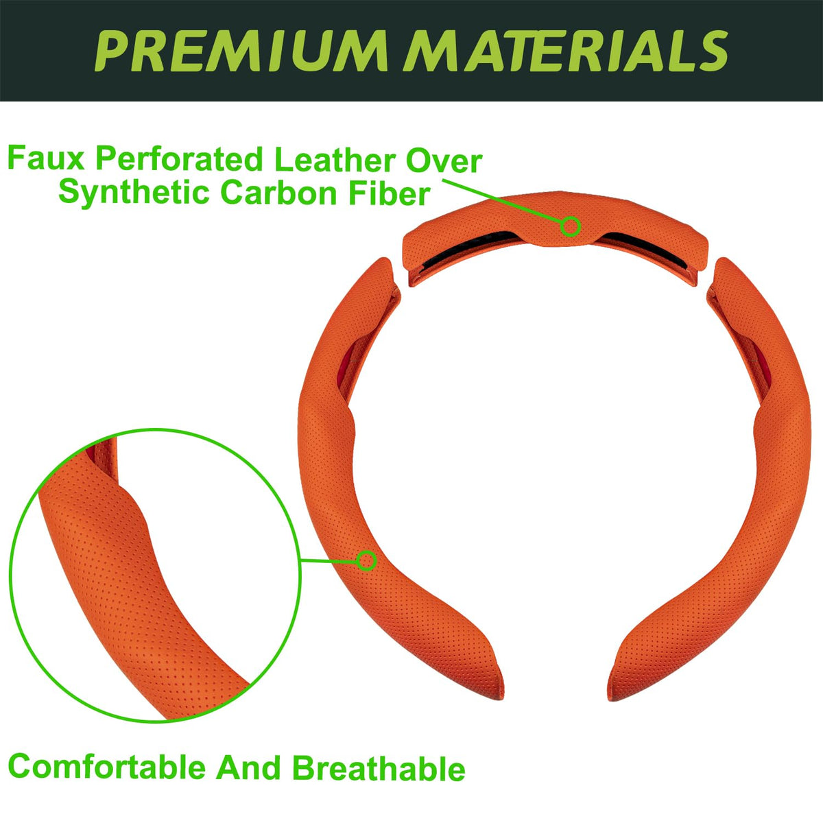 Urgown vegan leather with carbon fiber look for comfort