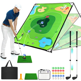 URUQ golf chipping game large target mat for realistic backyard practice