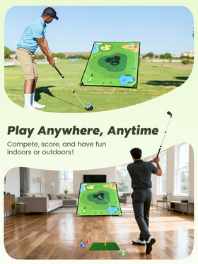 URUQ rubber-base hitting mat protects clubs and mimics real turf