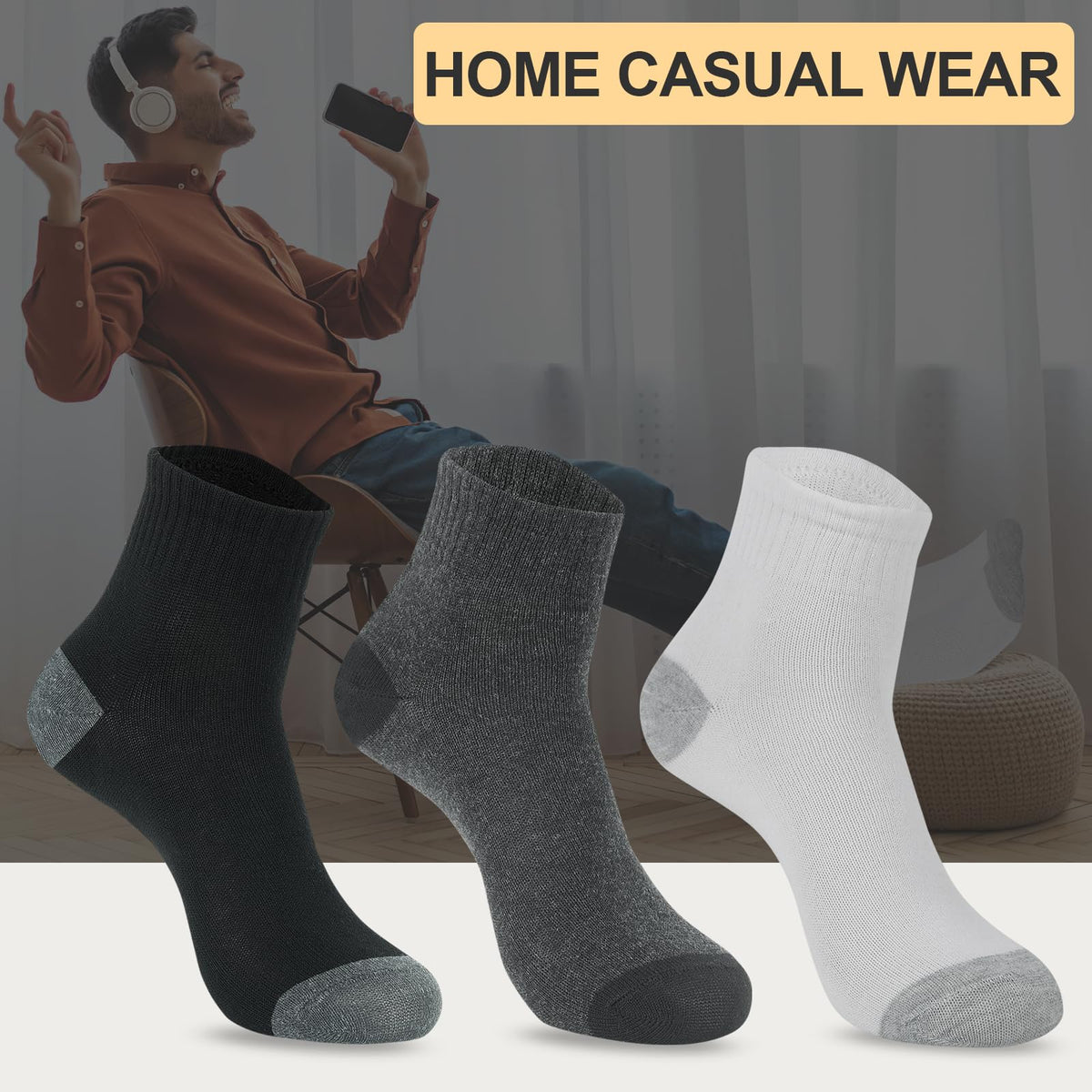 Usavemo three color options black white gray for easy mix and match.