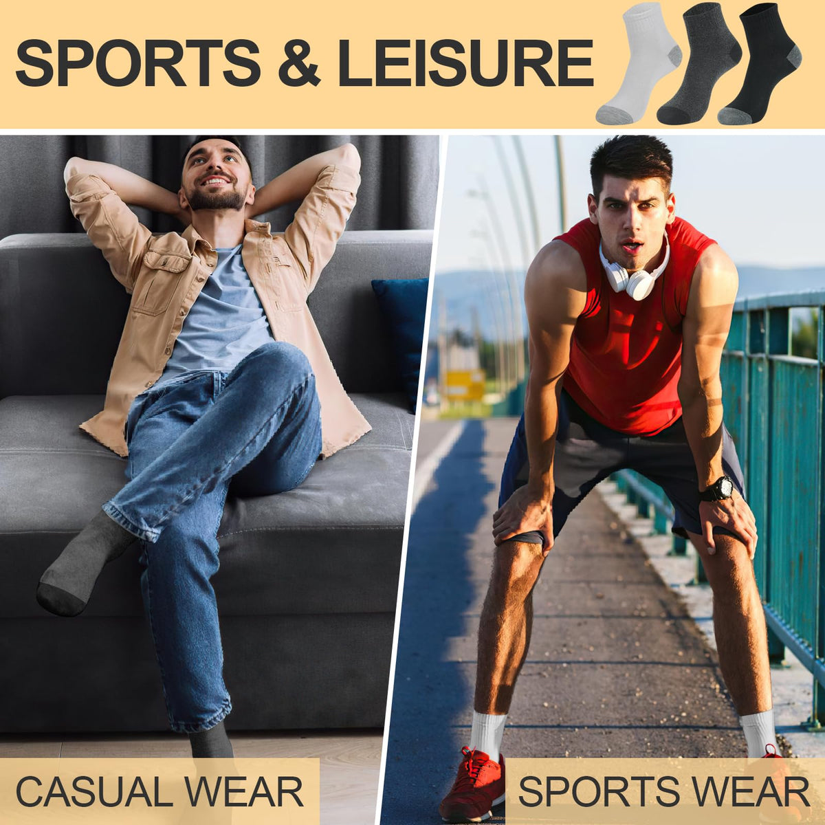 Usavemo color matching design pairs well with various footwear.