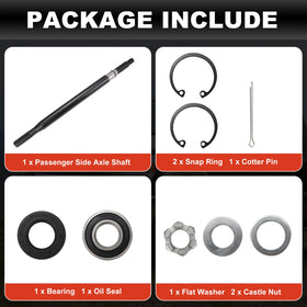 USTAR axle shaft with 20377-G12 label for easy identification.
