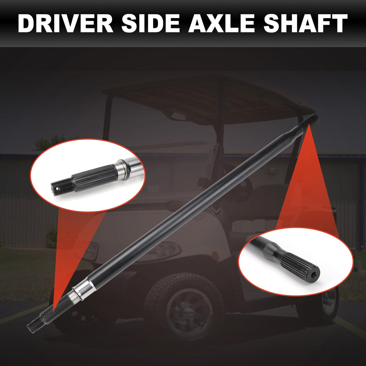 Durable metal construction designed for rugged golf cart use.