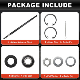 USTAR durability-tested axle shaft for EZGO, reduces downtime and wear.