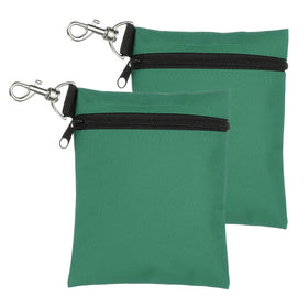 uxcell golf tee pouch two-pack front view in dark green for quick access