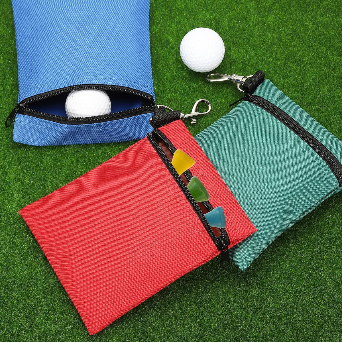uxcell golf tee pouch metal lobster clip close-up