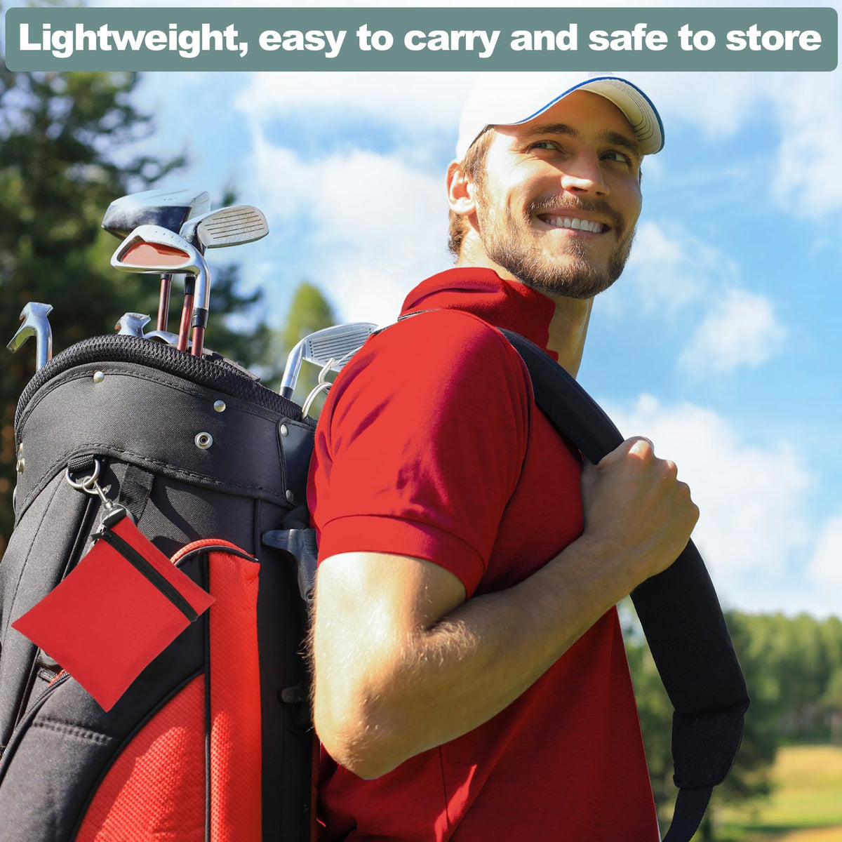 uxcell golf tee pouch side pocket versatility for essentials