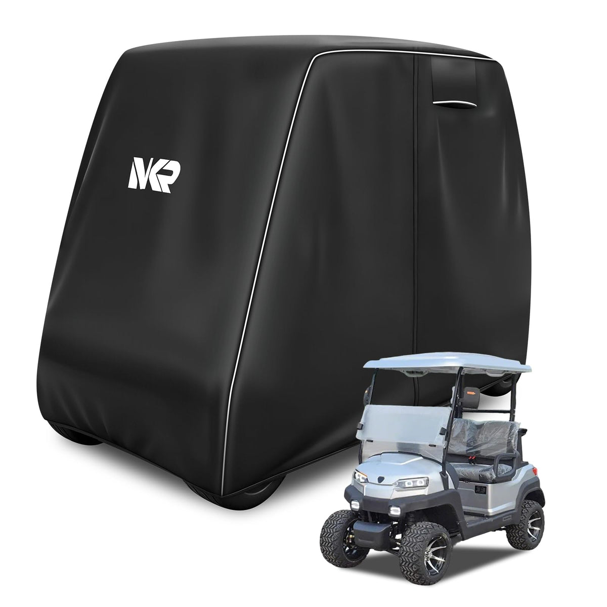 UYA 600D golf cart cover with side-entry zipper for quick access in wet conditions