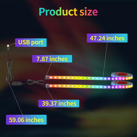 72 high-density LEDs deliver smooth multi-color effects and bright illumination.