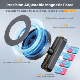 UYA adjustable cradle-free grip adapts to devices without blocking cameras.