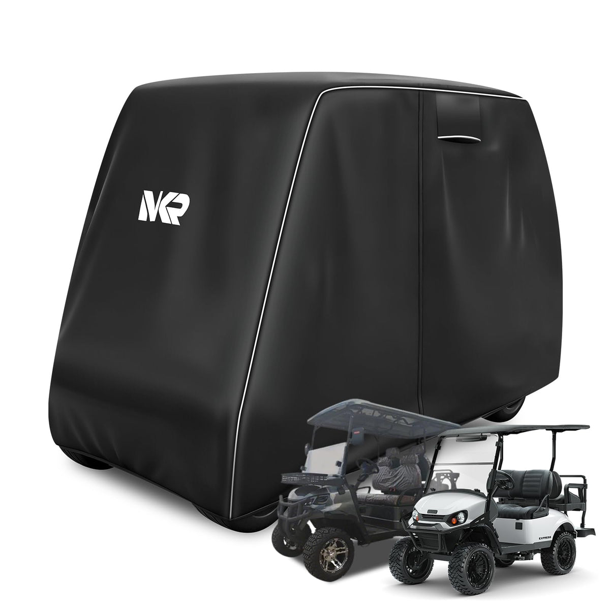 UYA golf cart cover with side-entry zipper for quick interior access during rain