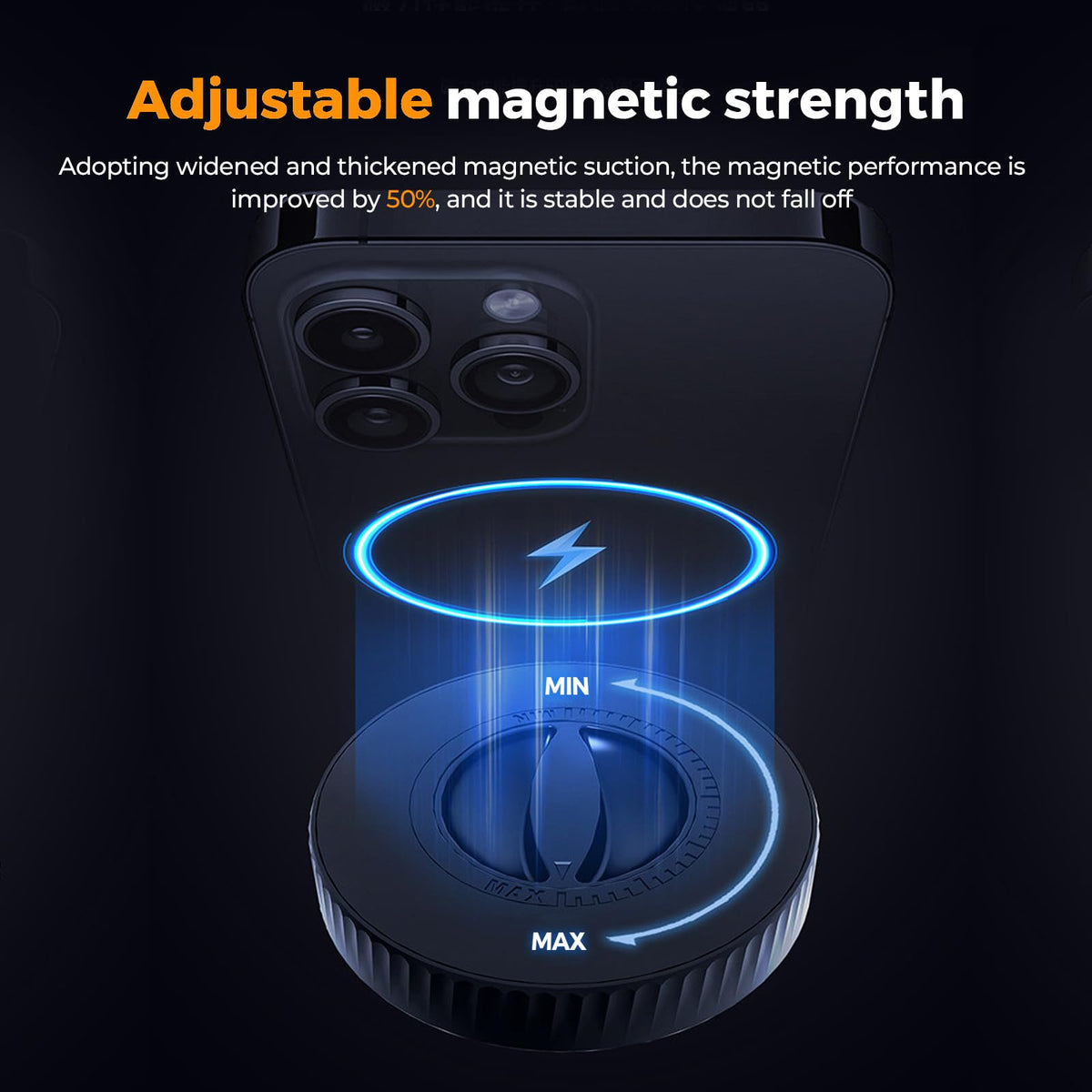 UYA includes a 0.12-inch magnetic plate for universal device compatibility.