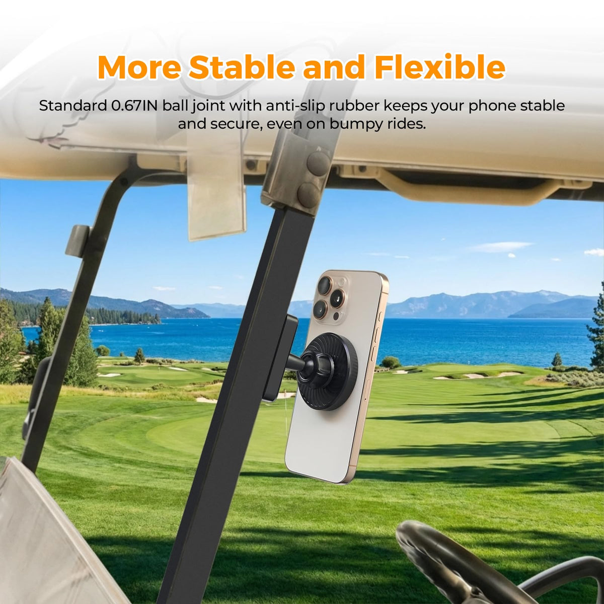 UYA supports iPhone models 12–17 with magnetic cases for flexible mounting.