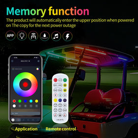 UYA USB-powered strip enabling easy plug-and-play setup on EZGO, Yamaha, Club Car.