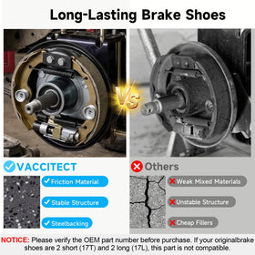 Vaccitect brake spring kit included for complete drum system maintenance
