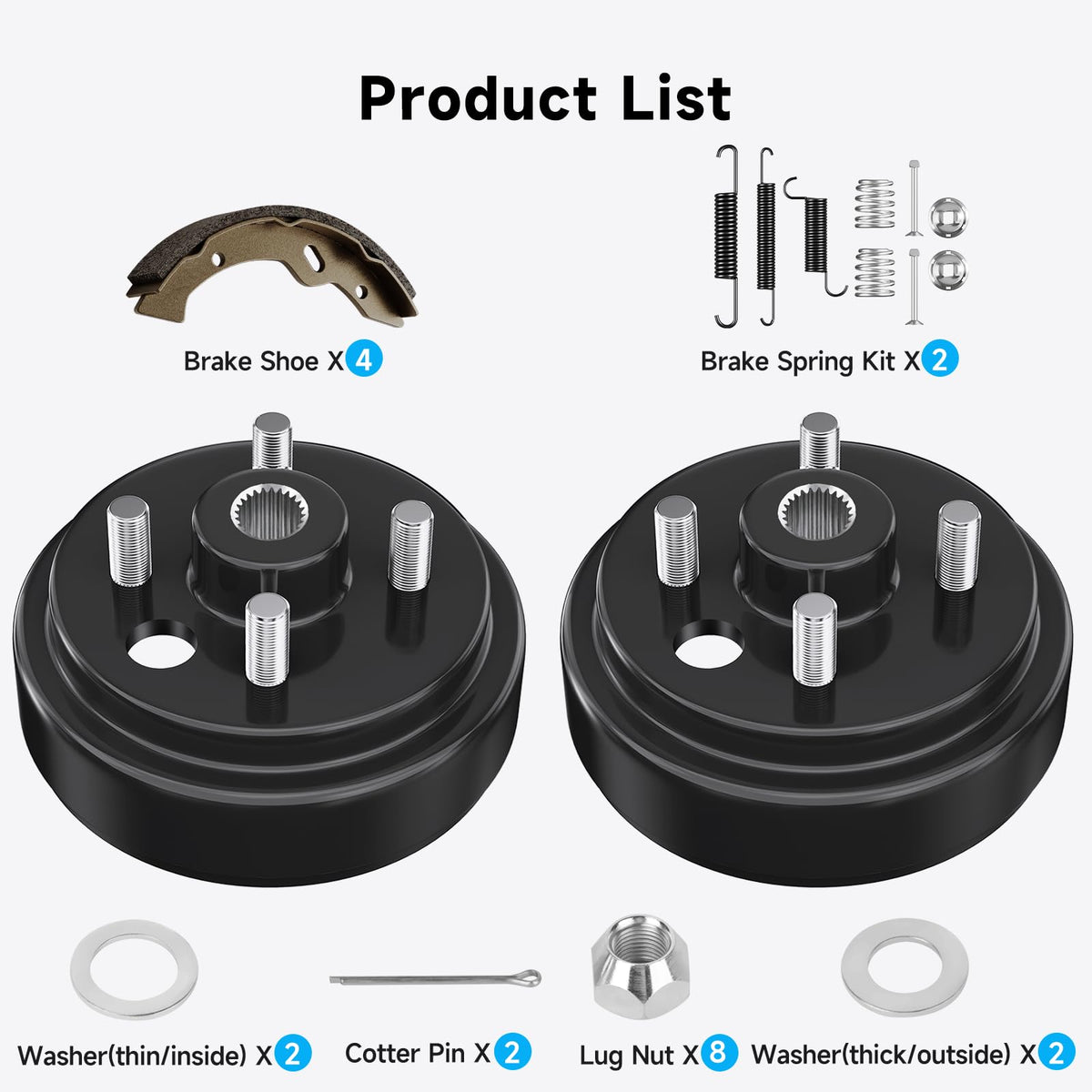Vaccitect cast iron brake drums offering long wear resistance for daily use