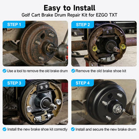 Vaccitect complete rear brake kit designed for EZGO TXT rear service