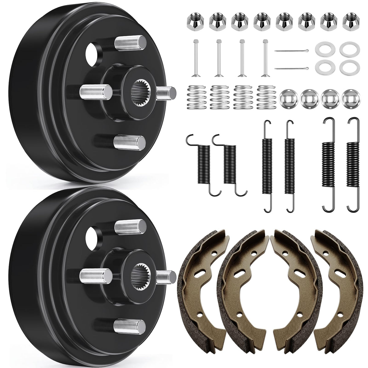 Vaccitect EZGO TXT brake drum kit with hub drums for smooth rear braking