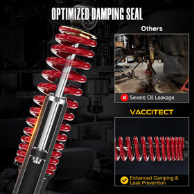 Vaccitect 60CrSi coil spring supports load and cargo on Yamaha carts.