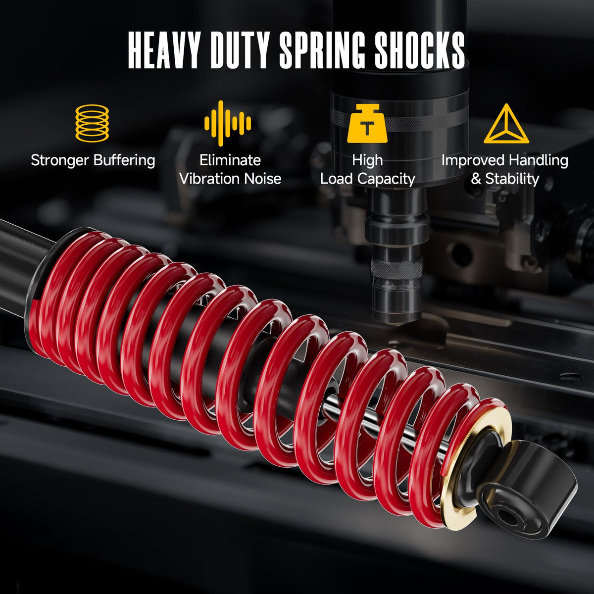Vaccitect rear shock installation for Yamaha G22 showing correct fit.