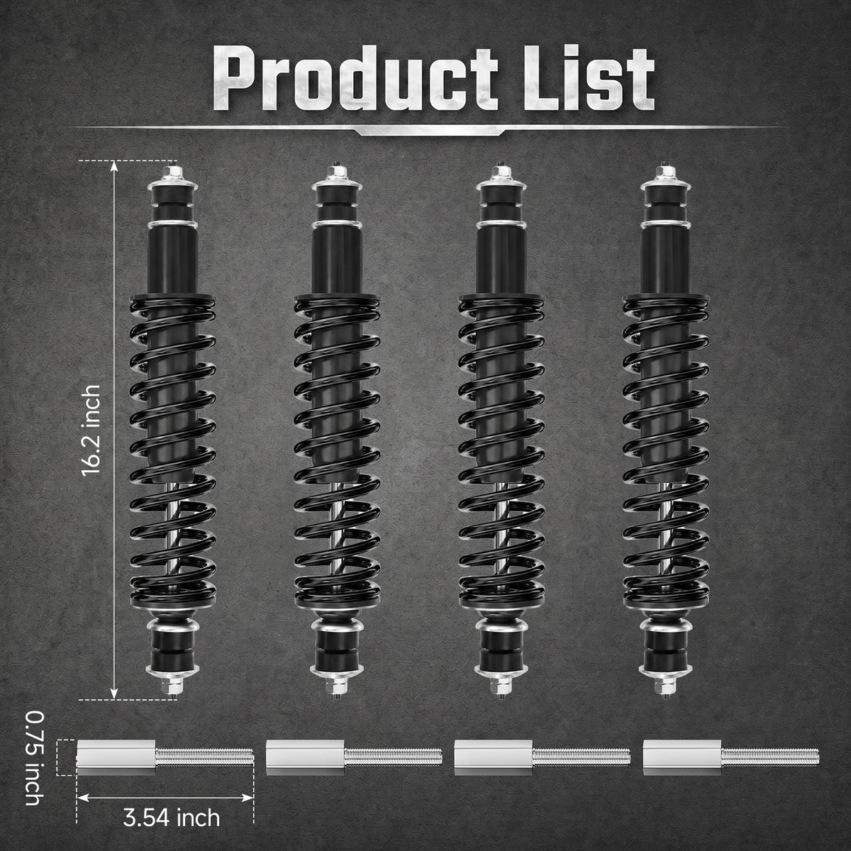 Vaccitect assembly ready shocks set ready for EZGO upgrade