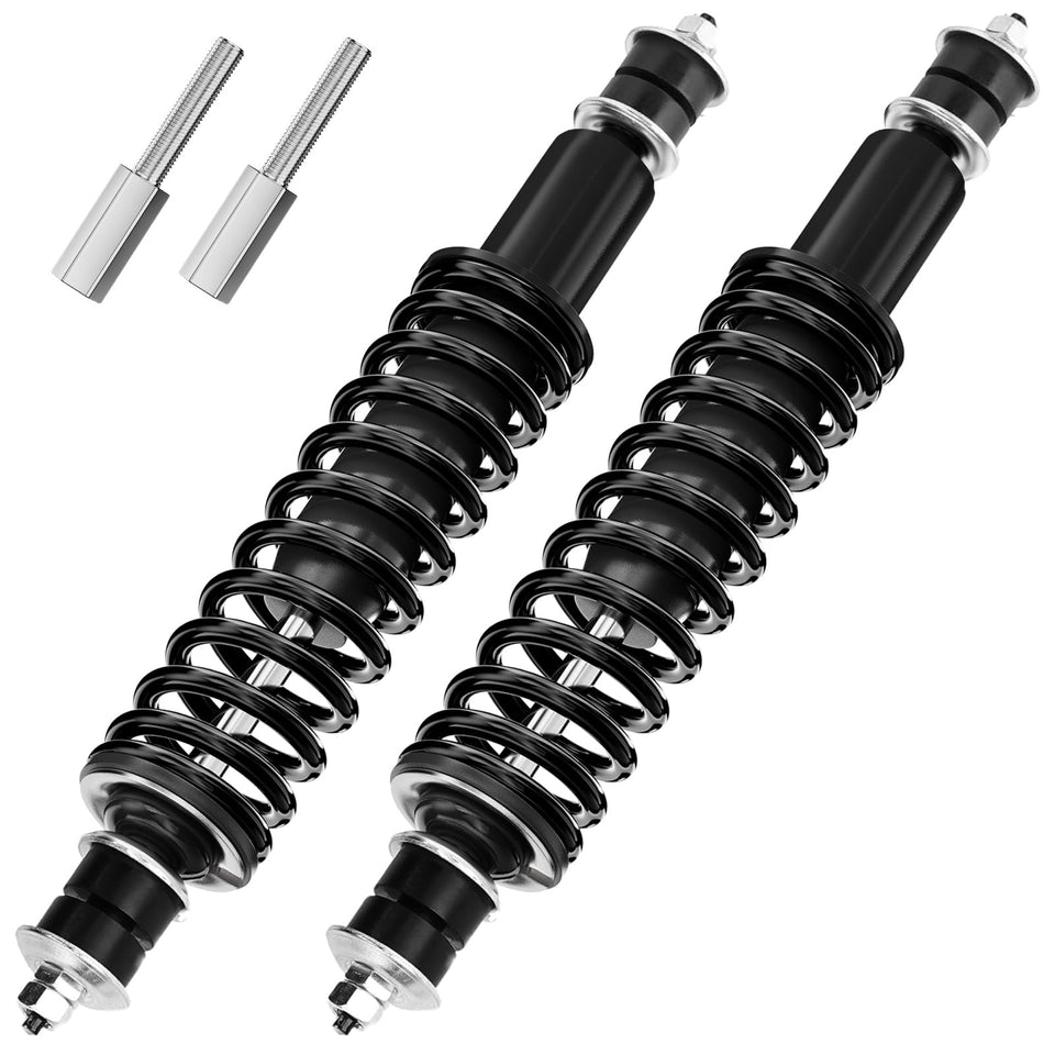 Vaccitect front shocks for EZGO TXT improve ride comfort on rough terrain.