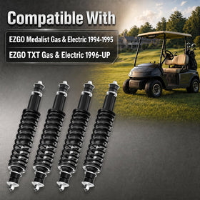 Vaccitect rear EZGO TXT shocks enhance stability on uneven surfaces