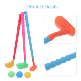 Parent and child enjoy cooperative play with the Vaguelly golf set.