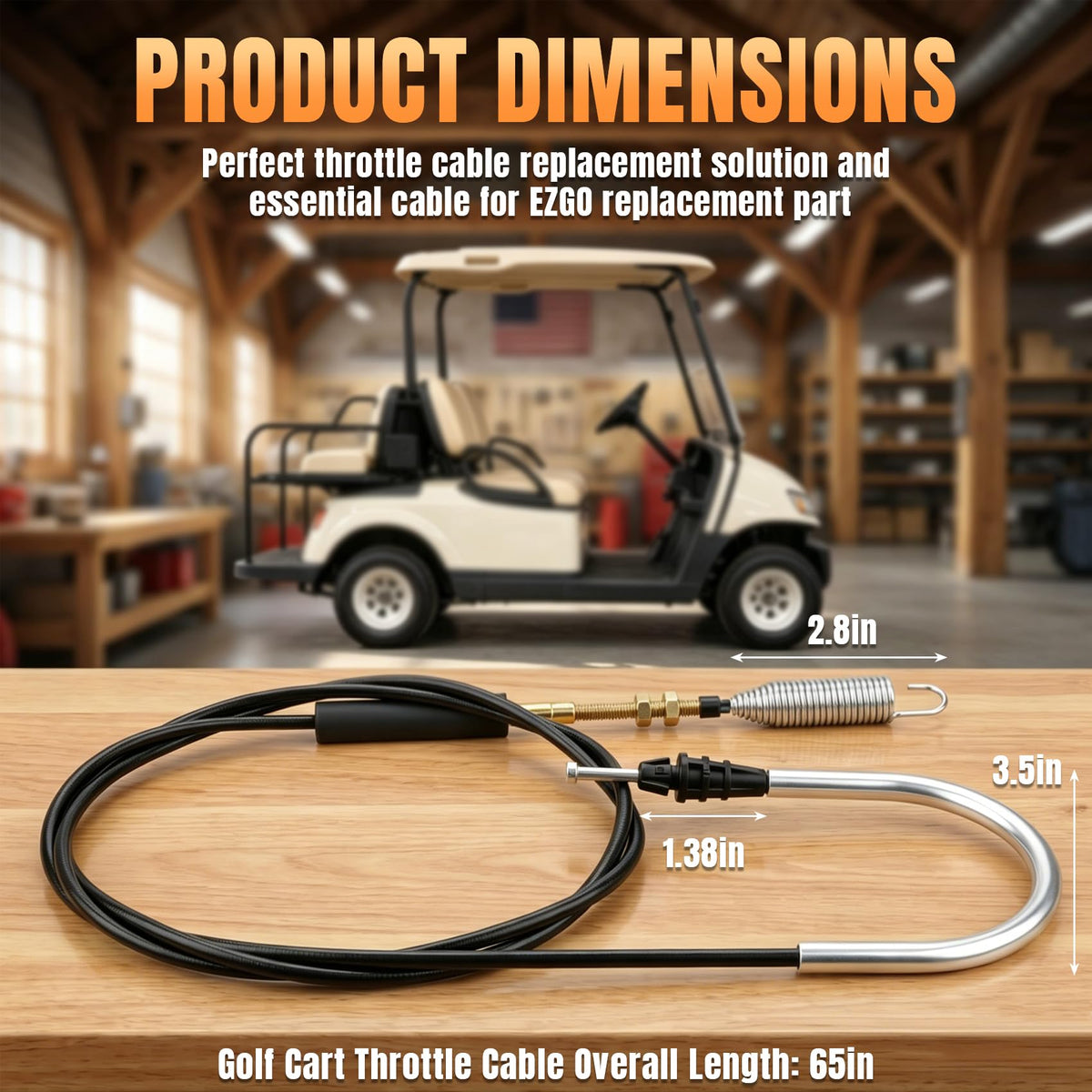 Valorup EZGO TXT installation cable simplifies maintenance.