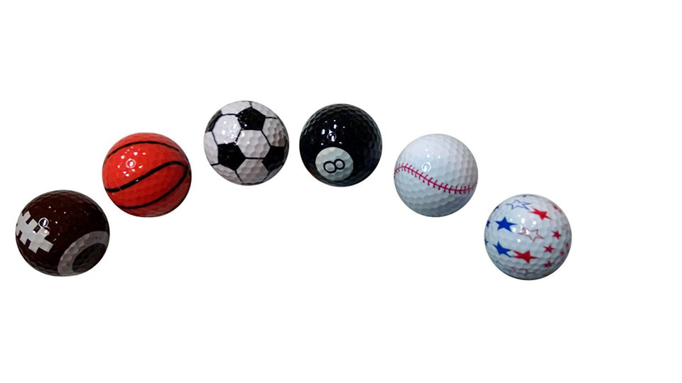 Value novelty golf ball mint design close-up, adds playful flair to rounds.