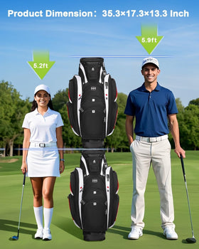Vancropak golf cart bag AirTag slot helps locate your bag.