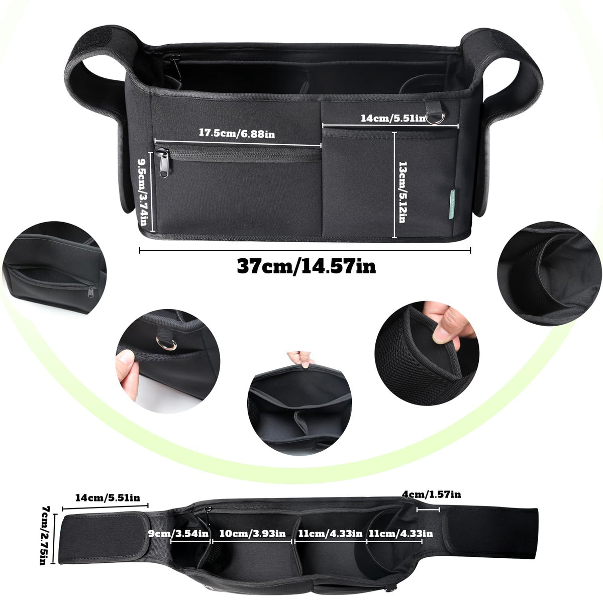 Vanleestar golf bag double cup holders keep drinks cool and handy