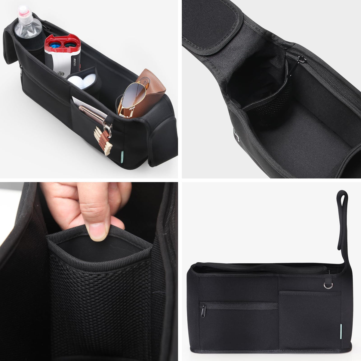 Vanleestar golf bag middle pocket keeps rangefinder and balls within reach