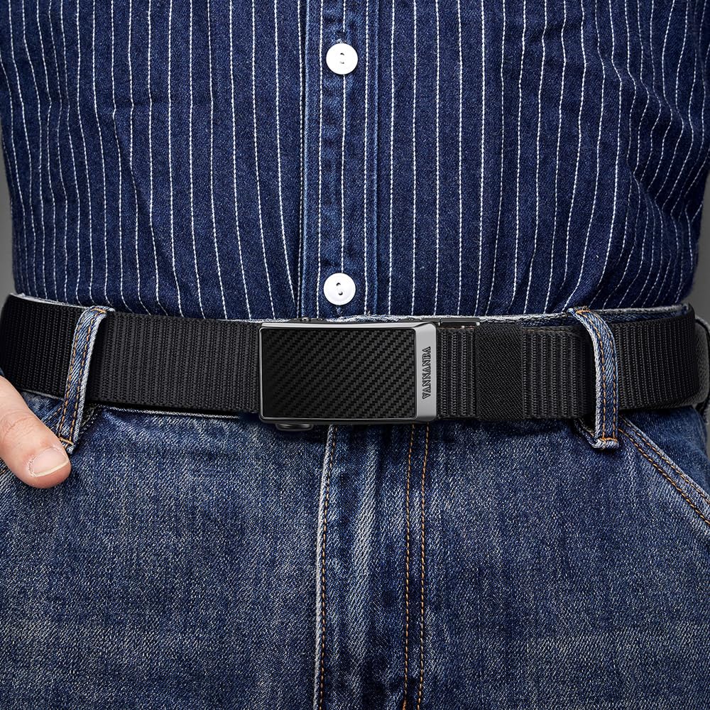 VANNANBA belt worn in outdoor/work settings suggests versatile 1.38 inch width.