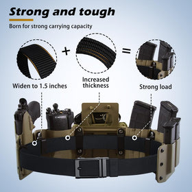 One-handed adjustment feature on VANNANBA belt improves quick fit