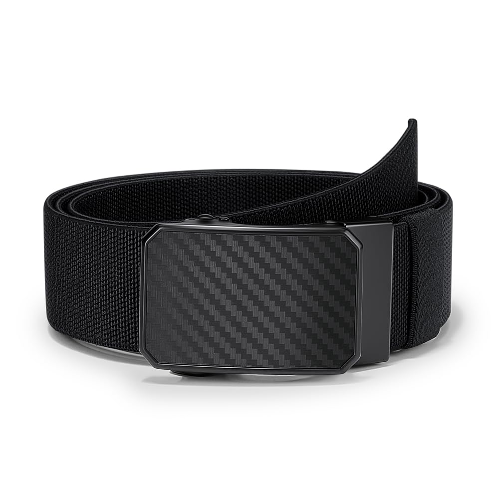 VANNANBA men's 15-inch ratchet belt front view for precise fit and all-day comfort.