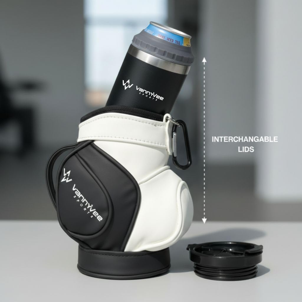 VannyVee Sports interchangeable lids for cans or cocktails.