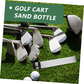 VANZACK divot repair sand bottle in use enabling precise sand application.