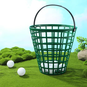VANZACK portable golf ball basket in use.