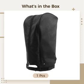 Varku rain cover with built-in handle for easy carrying on the course.
