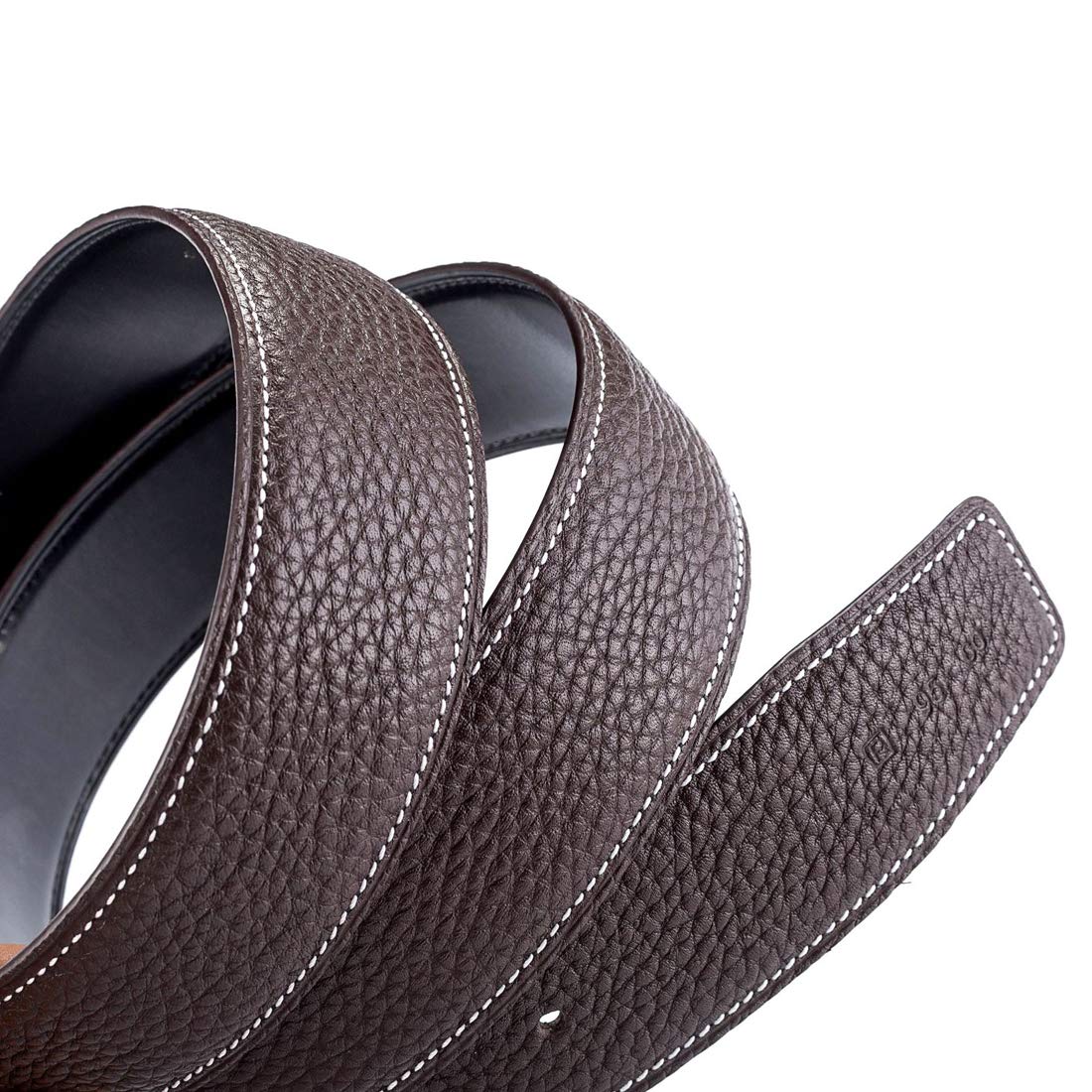 Vatee's coffee strap shows durable stitching and even dye.