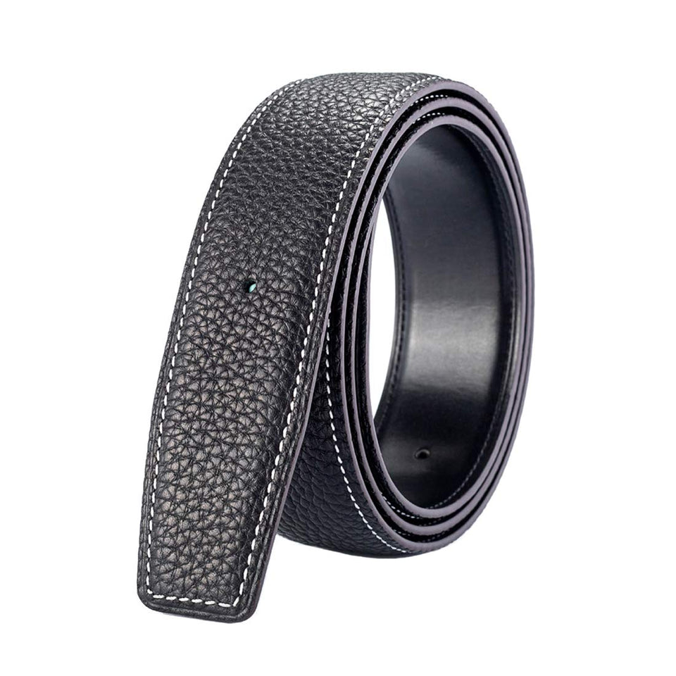 Vatee's belt strap no buckle in black ready for a simple replacement.