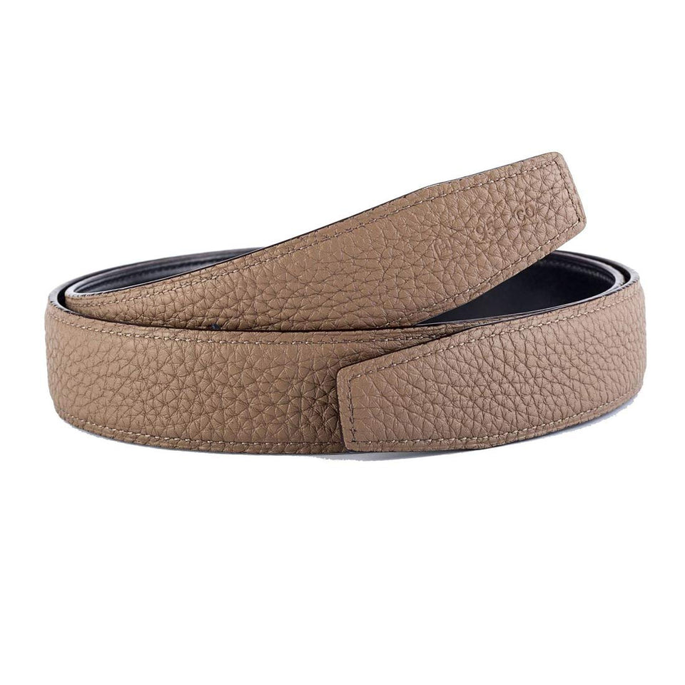 Vatee's khaki belt strap front view for easy buckle replacement