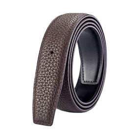 Vatee's coffee leather strap closeup highlights genuine full-grain leather and soft surface