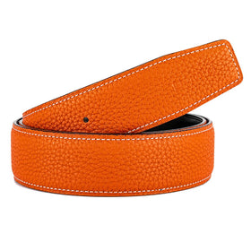 Vatee's full-grain orange leather strap with refined look.