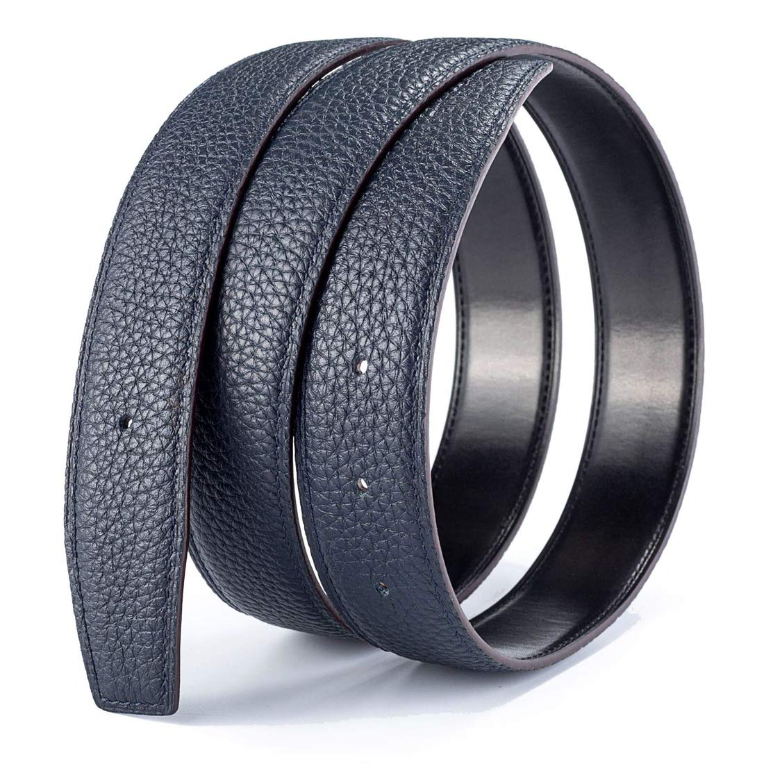 Vatee's full-grain leather strap with durable, high-gloss finish.