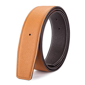 Vatee's Men reversible belt back view highlights two-tone sides for color matching