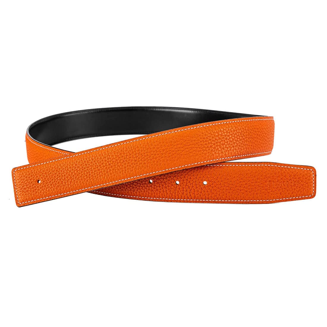 Vatee's no-buckle orange belt strap fits compatible buckles easily.