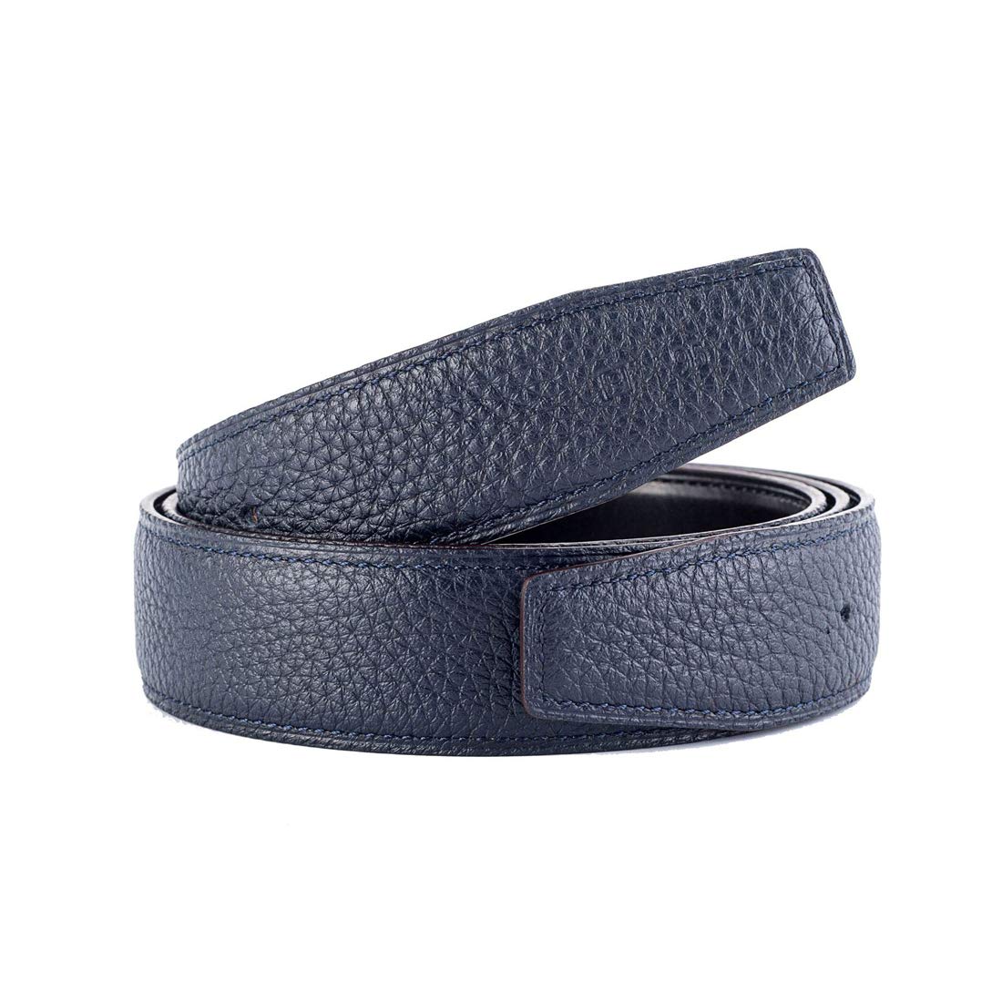 Vatee's real leather belt strap in dark blue for daily wear.